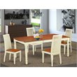 Pemberly Row 5-Piece Wood Dining Room Set in Buttermilk/Cherry