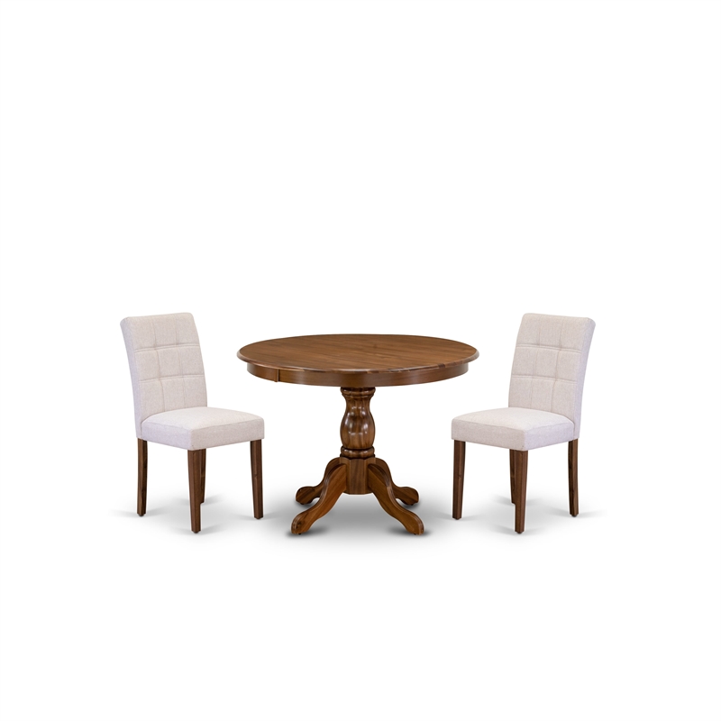 Pemberly Row 3-Piece Dining Set with Acacia Wood in Antique Walnut