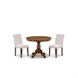 Pemberly Row 3-Piece Dining Set with Acacia Wood in Antique Walnut