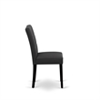 Pemberly Row 7-Piece Modern Dining Table Set with Rubberwood Frame in Black