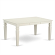 Pemberly Row 5-Piece Dining Table Set in Linen White and Light Gray