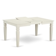 Pemberly Row 5-Piece Dining Table Set in Linen White and Light Gray