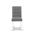 Pemberly Row 5-Piece Dining Table Set in Linen White and Platinum Gray
