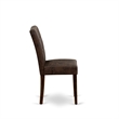 Pemberly Row 5-Pc Dining Set with Faux Leather in Jacobean/Black
