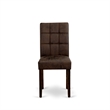 Pemberly Row 5-Pc Dining Set with Faux Leather in Jacobean/Black