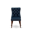 Pemberly Row Dining Table Set 5-Piece Rubberwood Mahogany/Navy Blue