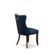 Pemberly Row Dining Table Set 5-Piece Rubberwood Mahogany/Navy Blue
