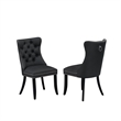 Pemberly Row 5-Piece Rectangle Dining Table Set in Black/Dark Gray
