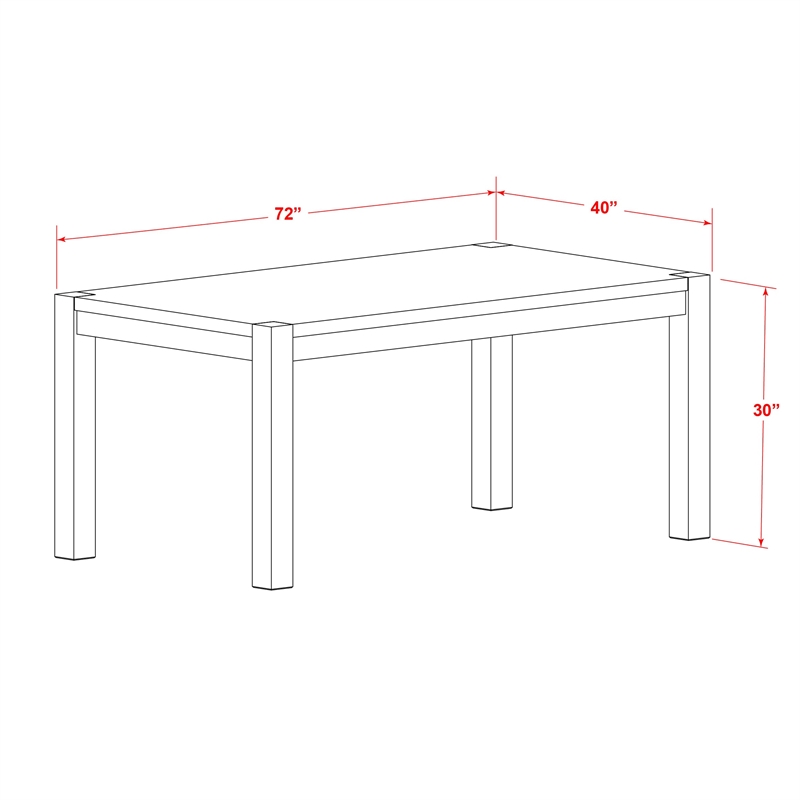Pemberly Row 5-Piece Kitchen Dining Table Set in Light Gray and Jacobean