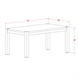 Pemberly Row 5-Piece Kitchen Dining Table Set in Light Gray and Jacobean