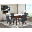 Pemberly Row 5-Piece Kitchen Dining Table Set in Mahogany and Platinum Gray