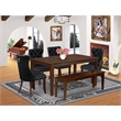 Pemberly Row 6-Piece Dining Set with Wood Frame in Mahogany Finish