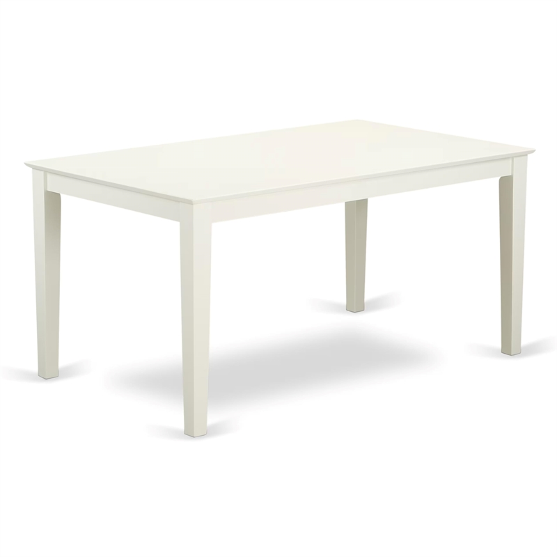 Pemberly Row 6-Piece Dining Table Set in Linen White & Light Beige