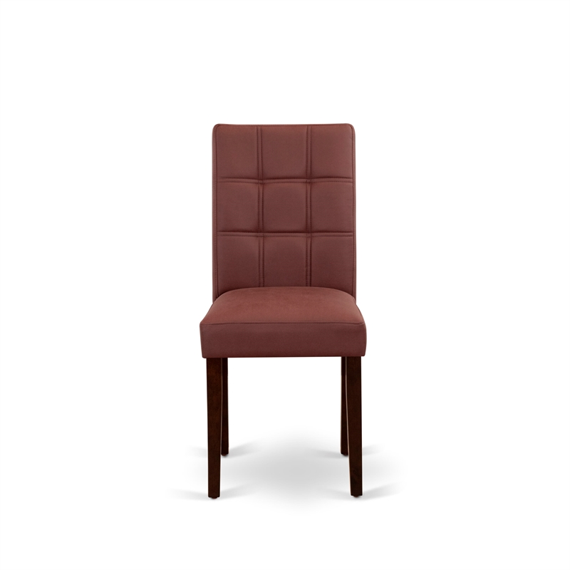 Pemberly Row 5-Piece Mahogany Dining Set with Faux Leather Chairs