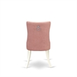 Pemberly Row Faux Leather Parson Dining Chair in Beige Red (Set of 2)