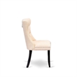 Pemberly Row Linen Fabric Parson Dining Chair in Light Beige (Set of 2)