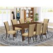 Pemberly Row 9-Piece Wood Dining Set with Extendable Table in Jacobean