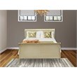 Pemberly Row Louis Philippe Queen Bed in Metallic Gold Pinewood