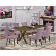 Pemberly Row 7-Piece Wood Dining Room Set in Multi-Color Finish