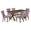 Pemberly Row 7-Piece Wood Dining Room Set in Multi-Color Finish