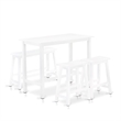 Pemberly Row 4-Piece Dining Room Set in Wire Brushed Bright White Finish