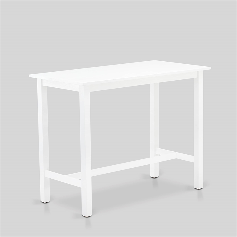 Pemberly Row 4-Piece Dining Room Set in Wire Brushed Bright White Finish