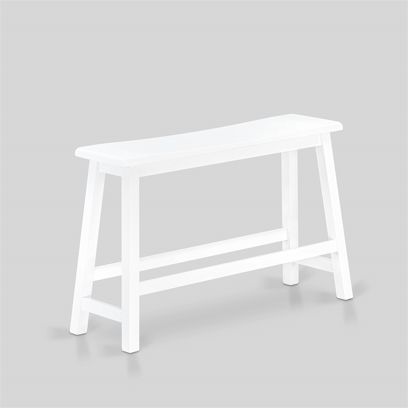 Pemberly Row 4-Piece Dining Room Set in Wire Brushed Bright White Finish