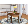 Pemberly Row 3-Piece Dining Table and Parsons Chairs in Antique Walnut