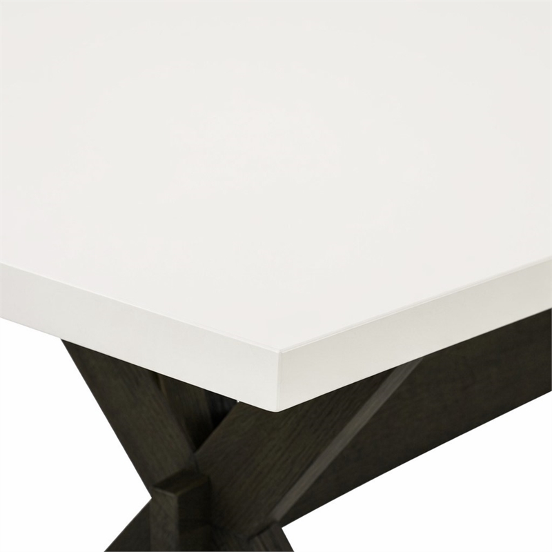 Pemberly Row Modern Wood Dinette Set with 7 Pieces in Black Finish
