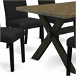 Pemberly Row 7-Piece Wood Dining Room Set with Black Finish