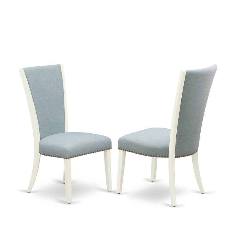 Pemberly Row 7-Piece Dining Room Set in Linen White and Distressed Jacobean