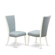 Pemberly Row 7-Piece Dining Room Set in Linen White and Distressed Jacobean
