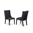 Pemberly Row 7-Piece Dining Set with Black Fabric and Linen White Table