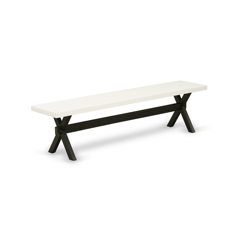 Pemberly Row 6-Piece Dining Table Set with Black Finish and Doeskin Linen