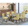 Pemberly Row X-Style 7-Piece Wood Dining Set in Multi-Color Finish