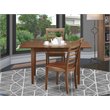 Pemberly Row Norfolk 3-Piece Wood Dining Set with Ladder Back Chairs