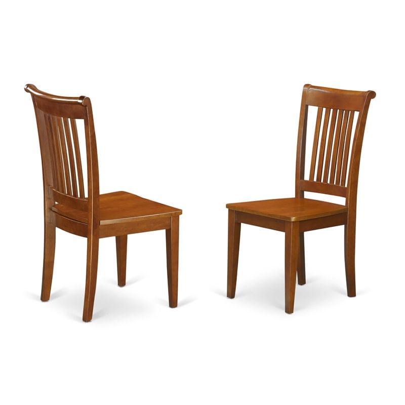 Pemberly Row Parfait 7-Piece Dinette Set in Saddle Brown Finish