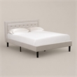 Pemberly Row Fannin Wood Platform Queen Bed in Mist Beige Finish