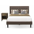 Pemberly Row 2-Piece Engineered Wood Queen Bedroom Set in Brown Finish