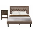 Pemberly Row 2-Piece Queen Bed Set with Nightstand in Distressed Jacobean