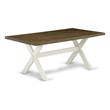 Pemberly Row 9-Piece Dining Set in Distressed Jacobean and Linen White