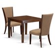 Pemberly Row 3-Piece Wood Dining Set in Mahogany and Light Sable