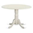 Pemberly Row 5-Piece Drop-Leaf Dining Set in White and Mahogany