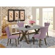 Pemberly Row 5-Piece Wood Kitchen Table Set in Jacobean and Cement Finish