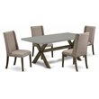 Pemberly Row 5-Piece Wood Dining Set with Jacobean Finish