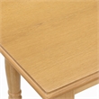 Pemberly Row 5-Piece Rubberwood Oak Dining Set with Light Fawn Linen Chairs