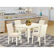 Pemberly Row 5-Piece Wood Kitchen Set in Linen White and Light Beige