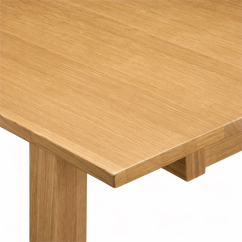 Pemberly Row 5-Piece Wood Dinette Set in Oak and Light Fawn Upholstery