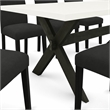 Pemberly Row 9-Piece Rectangular Wood Dinette Set in Black Finish