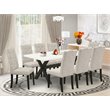 Pemberly Row 9-Piece Dining Set with Dark Khaki Wood Finish